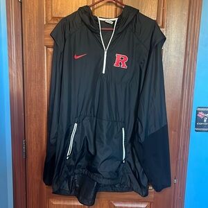 Men's Nike Anthracite Rutgers Sideline Fly Rush Half-Zip Jacket